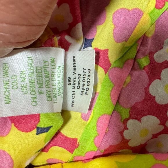 Lilly Pulitzer Y2K 6 Fitted Lightweight Long Sleeve ButtonUp Multicolor Shirt - Picture 5 of 12